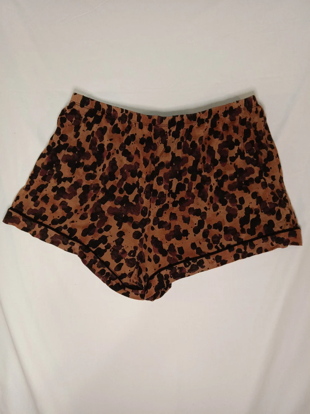 Stars Above Leopard-Print Pajama Short Set in Brown and Black